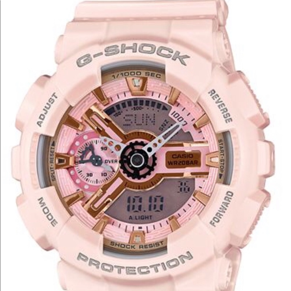 Pink G-shock watch